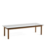 HAY - Kofi Wb Lacquered Walnut 140 X 50 cm Clear Glass - Soffbord - Martin Solem - Träfärgad - Glas/Trä