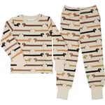 Pyjamas Tvådelad Bambu Tax Beige 122/128