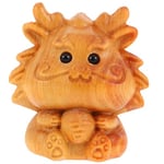 Ciieeo Sculpture sur Bois Dragon Charme Dragon Miniature Figurine De Dragon en Bois Statue De Dragon Fengshui 2024 Année du Dragon Cadeau Mini Sculpture Animale Pendentif pour Bricolage