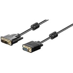 Goobay MMK 5 m 632-500 G DVI-I/VGA câble (DVI-I (12 +5) mâle à HD 15 broches connecteur) (Import Allemagne)