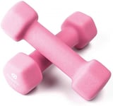Fitness Alley Neoprene Dumbbell Set Coated for Non Slip Grip - Hex Dumbbells Weight Hand Weights Pairs of Two