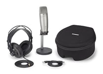 Samson - C01U PRO RECORDING PACK - Pack Microphone à condensateur USB hypercardioide + Casque SR850 + Support micro Table + Housse