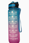 Sporty Motivasjon Drikkeflaske - 1 liter - Blå &amp; Rosa