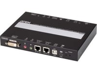 Aten Dvi Kvm Over Ip-Switch Med En Port För Delad 1-Lokal/Fjärråtkomst, 1920 X 1200 Pixlar, Nätverksansluten (Ethernet), 5,55 W, Svart