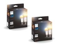 Philips Hue - 2x 2-pack E27 - White Ambiance - Paket