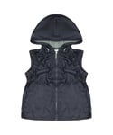 Nike Zip Up Hooded Gilet Womens Navy Sleeveless Sports Vest 261131 502 - Size Medium