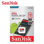 SanDisk 16GB 32GB 64GB Micro SDHC SDXC A1 UHS-I C10 TF Card + Random Card Reader