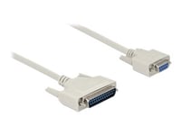 Delock - Seriell Kabel - Db-25 (Hane) Skruvbar Till Db-9 (Hona) Skruvbar - 10 M - Tumskruvar - Beige