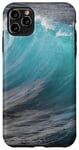 Coque pour iPhone 11 Pro Max Water Surf Nature Sea Spray mousse vague Ocean
