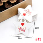 100pcs Candy Bag Sticker Gifts Package Label Gift Box Tag 13