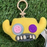 New Fuggler (Funny Ugly Monster)Clip-on Backpack Key Chain Plush Squidge Yellow