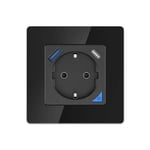 Extralink Smart Life Vägguttag Set Pro | Set med smart vägguttag + ram | Färg Svart, 230V, 1x USB A, 1x USB C, WiFi