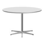 Fritz Hansen - A825 Cirkulär, Ø120 cm, Laminat Vit, 6-grenad stjärnfot - Matbord - Arne Jacobsen,Piet Hein - Vit - Laminat/Metall