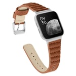 Tencloud Straps Compatible with Oppo Watch 41mm Strap, Slim Leather Band Replacement Wristband for Oppo Watch 41mm Smartwatch (Brown)