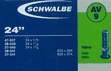 Schwalbe, Slang AV9, 28/47-507/541 mm, 24 Tum med Bilventil
