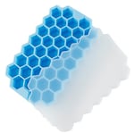 INF Silikoninen jääpala-alusta kannella 2 kpl Sininen