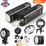 UK 2*Godox 2.4 TTL 1/8000s AD200 pocket Flash+AD-B2 head+H200R+AK-R1+bracket Kit