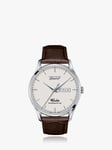 Tissot Men's Heritage Visodate Leather Strap Watch, Brown/Cream  T1184301627100