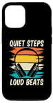 Coque pour iPhone 15 Silent Disco Quiet Steps Loud Beats Casque vintage