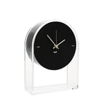 Kartell Air du Temps, Table Clock, Crystal Black, Transparente/Nero, 21.5 x 30 x 8 cm