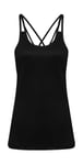 Tri Dri Women's Tridri® "Lazer Cut" Spaghetti Strap Vest - Black - Xs