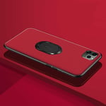Mobile Phone Cases/Covers, For iPhone 11 Series Full Coverage Anti-fall Protective Leather Case with Ring Holder (Color : Red)
