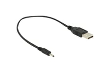 Delock - USB / strøm kabel - USB (kun strøm) til DC jackstik 3,0 x 1,1 mm - 27 cm