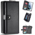 samsung Samsung S21 Plus Zipper Wallet Case Black