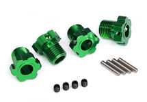 Traxxas E-Revo 2.0/ Maxx Splined Wheel Hubs 17mm (Green Anodized) TRX8654G