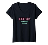 Womens Beverly Hills Los Angeles - Travel Trip Vacation Holiday V-Neck T-Shirt