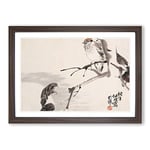Big Box Art Birds by Ren Yi Framed Wall Art Picture Print Ready to Hang, Walnut A2 (62 x 45 cm)