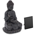 hillvert Solar Garden Fountain - Hilsen Buddha Figur LED-belysning