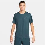 Nike Mens Dri-FIT Miler UV Running Top T-Shirt - Deep Jungle / Medium