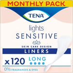 TENA Lights Long Liner, 120 Incontinence Liners ( 20 x 6 packs) for Women with..