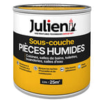 Julien Peinture Sous-Couche Cuisine et Salle de bain - Resiste à l'humidité et condensation, conçue pour les pièces humides - Mat Blanc 2,5L
