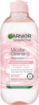 Garnier Micellar Rose Water for Dull Skin 400 Ml, Glow Boosting Face Cleanser an