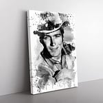Big Box Art Clint Eastwood (1) V3 Canvas Wall Art Print Ready to Hang Picture, 76 x 50 cm (30 x 20 Inch), Multi-Coloured