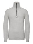Trentino Sweater M *Villkorat Erbjudande Knitwear Half Zip Pullover Grå SNOOT