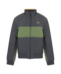 Fred Perry Mens Panel Block Black Jacket Cotton - Size Small