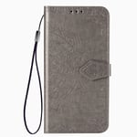 DOHUI Case for Sony Xperia L4, Premium PU Leather Flip Wallet Case with Kickstand Card Slots Magnetic Closure Protective Cover for Sony Xperia L4 (Gray)