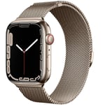 Milanese metallband med magnet, passar Apple Watch-armband iWatch serier 9 3 6 5 SE 7 8 Ultra 2 Vintage gold 38mm/40mm/41mm