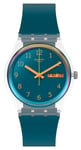 Swatch SO28K700 BLUE AWAY (34mm) Blue Solar Spectrum Glass Watch