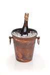 Seau à champagne BarCraft, porte-bouteille de vin en acier inoxydable avec finition en cuivre, capacité de 4,9 litres, 24 x 20,5 x 23 cm, 1 pièce