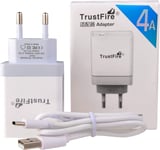 Snabbladdarpaket från TrustFire, 5V4A EU Väggadapter, USB Typ C-sladd