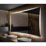 Artforma - Miroir led Lumineux 200x100 cm de Salle de Bain Mural AmbientLine avec éclairage Blanc Froid 7000K L77 Transparent
