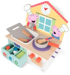 Peppa Pig Tabletop Kitchen Role Play Wooden Activity Playset with Accessories
