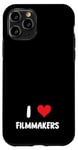 Coque pour iPhone 11 Pro I Love Filmmakers - Heart - Producteur de film réalisateur