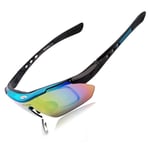 WOLFBIKE BYJ-013 - Sports / Cykel solbriller - Anti-UV - Polariseret linser - Blå