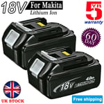 2 X 4.0ah 18v Lithium Ion Battery For Makita Bl1860 Bl1840 Bl1830 Bl1815 Lxt
