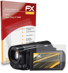 3x Screen Protection Film for Canon Legria (Vixia) HF M506 matt&shockproof